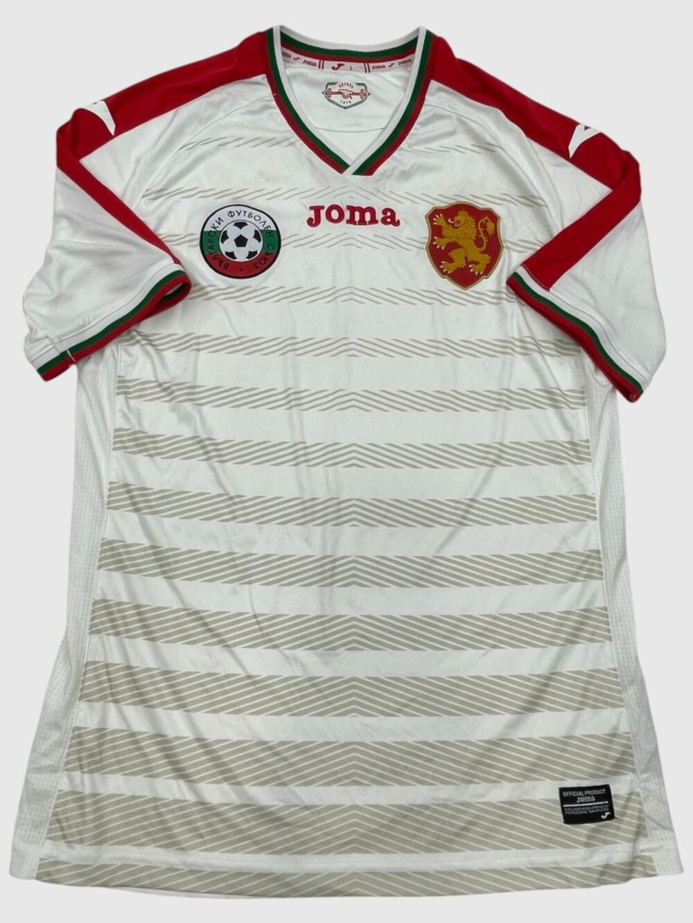 Bulgaria Official Joma White Football Soccer Jersey Shirt Top Men's L